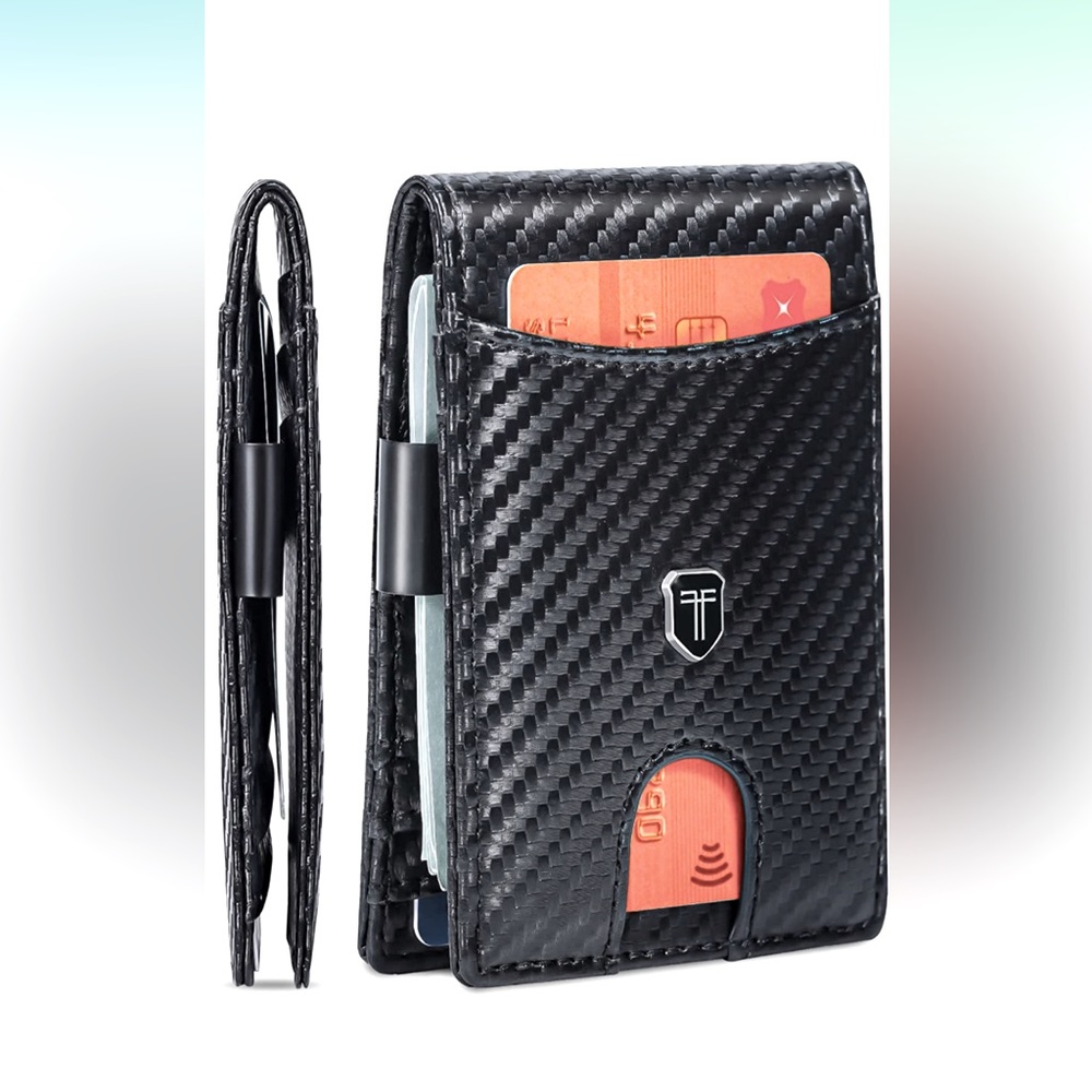 NEW Black Toughergun RFID Blocking Slim Wallet